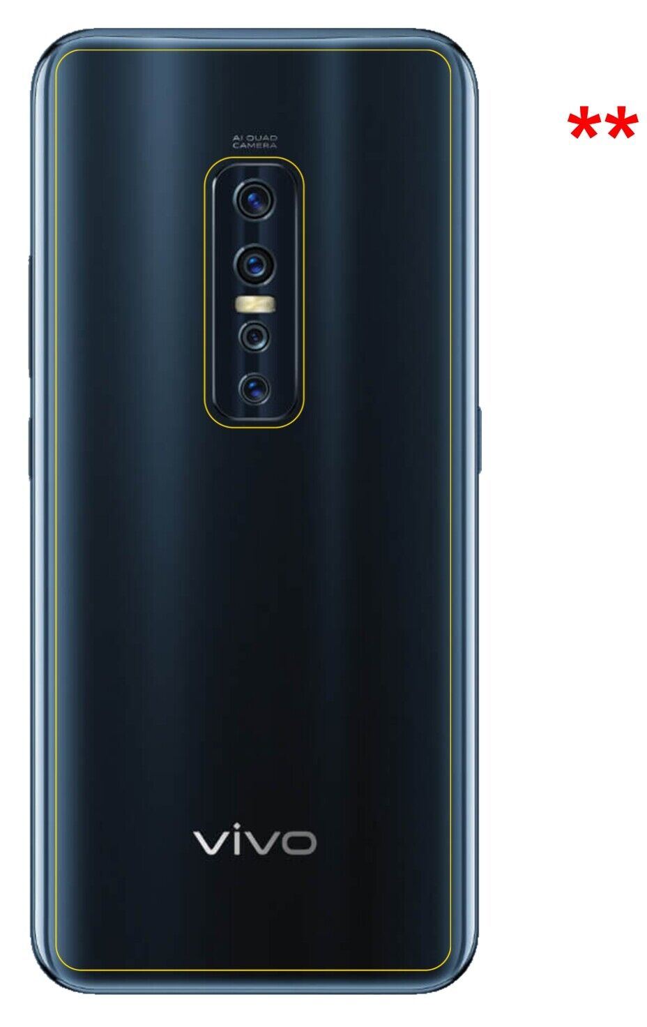 1x 9H Schutzfolie matt für Vivo V17 Pro Rückseite Panzerfolie