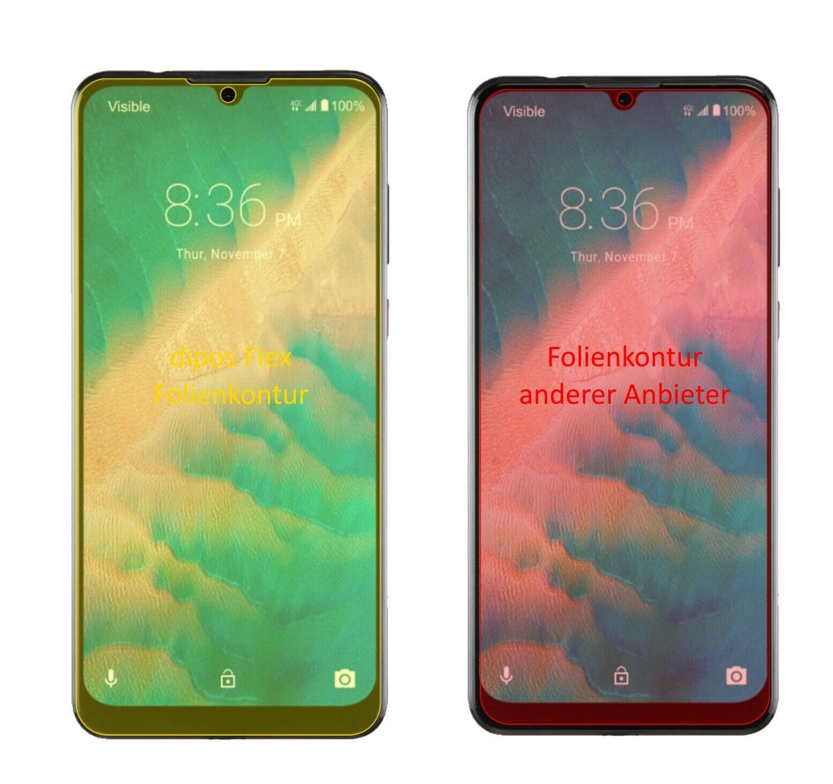 2x 3D Full Cover Schutzfolie für ZTE Blade 10 Prime