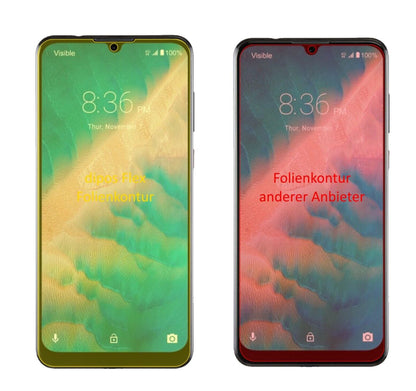 2x 3D Full Cover Schutzfolie für ZTE Blade 10 Prime