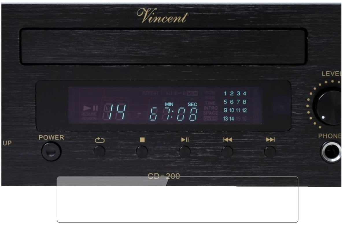 1x 9H Schutzfolie für Vincent CD-200 Panzerfolie