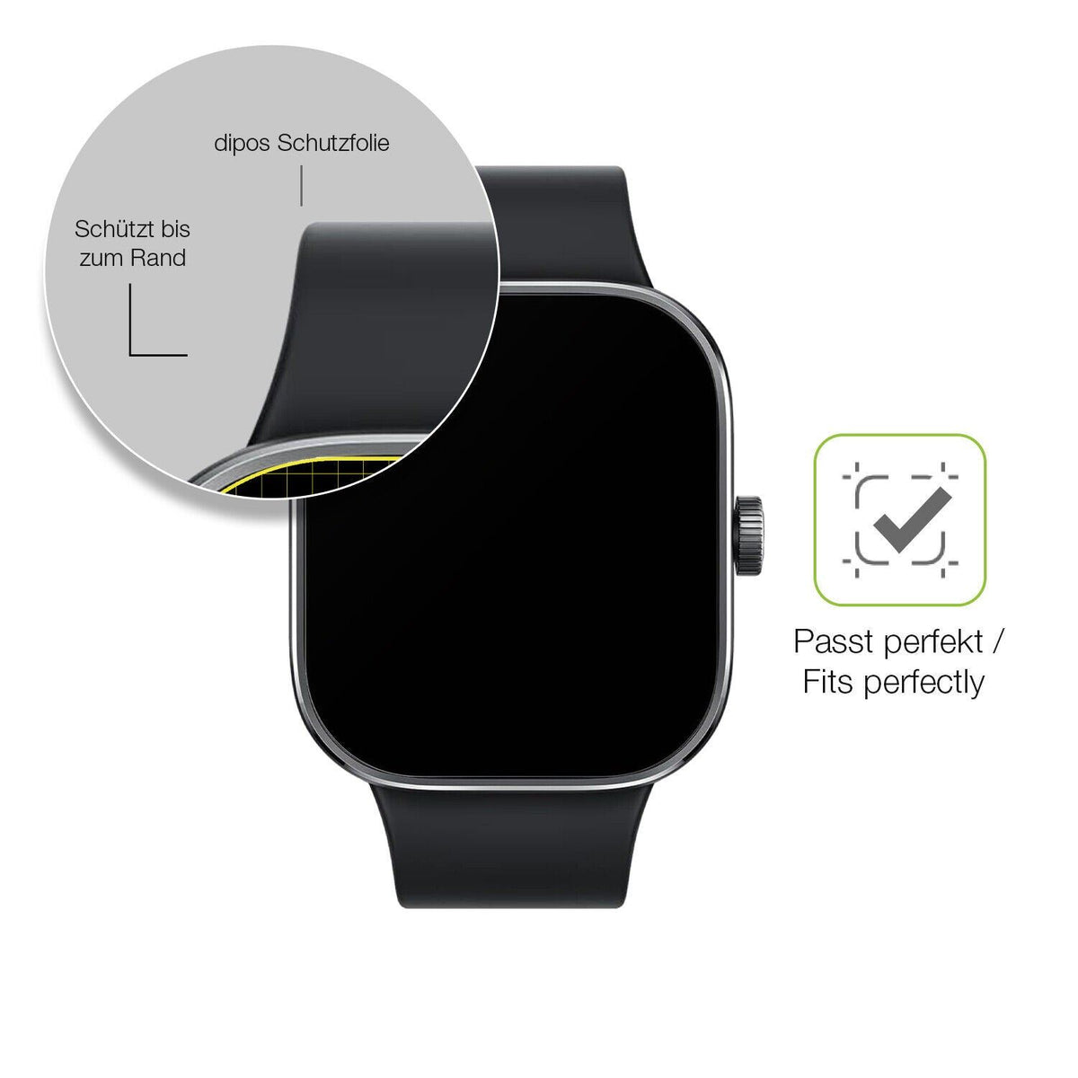 2x Full Cover Schutzfolie matt für Xiaomi Redmi Watch 4