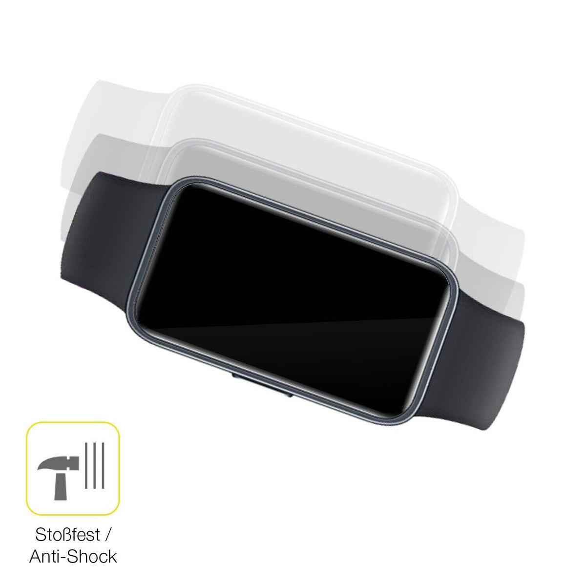 2x 3D Full Cover Schutzfolie für Huawei Band 8 Smartwatch