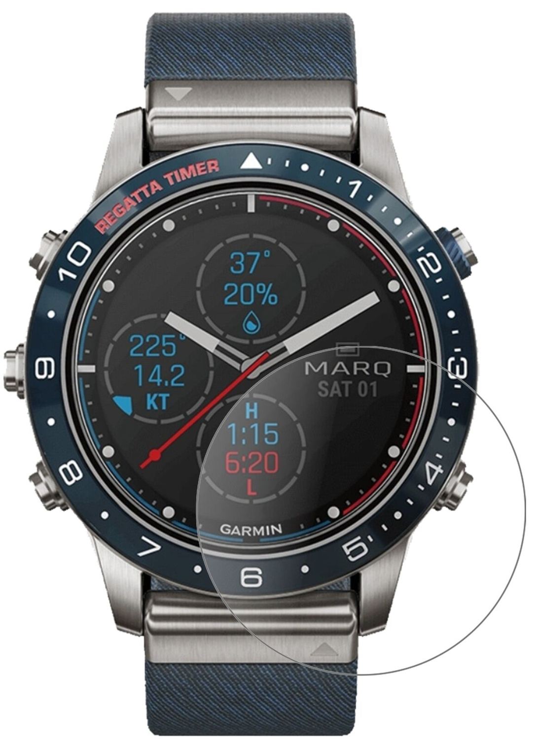1x 9H Schutzfolie matt für Garmin MARQ Captain Panzerfolie
