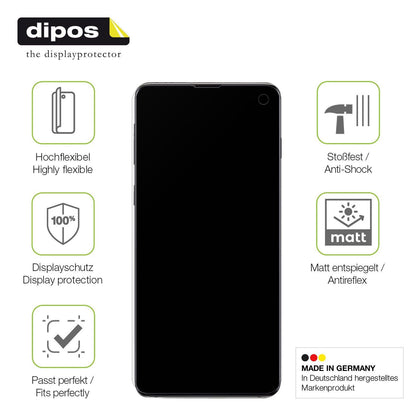 2x Full Cover Schutzfolie matt für Samsung Galaxy S10