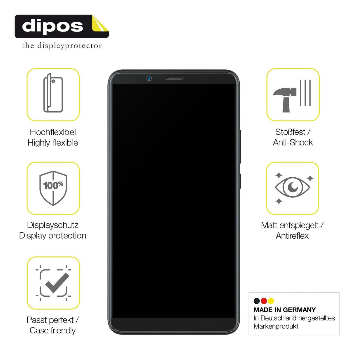 2x Full Cover Schutzfolie matt für Cubot Note 9