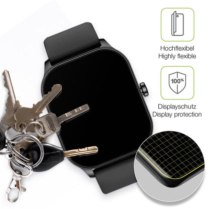 2x Full Cover Schutzfolie matt für Amazfit Pop 3s