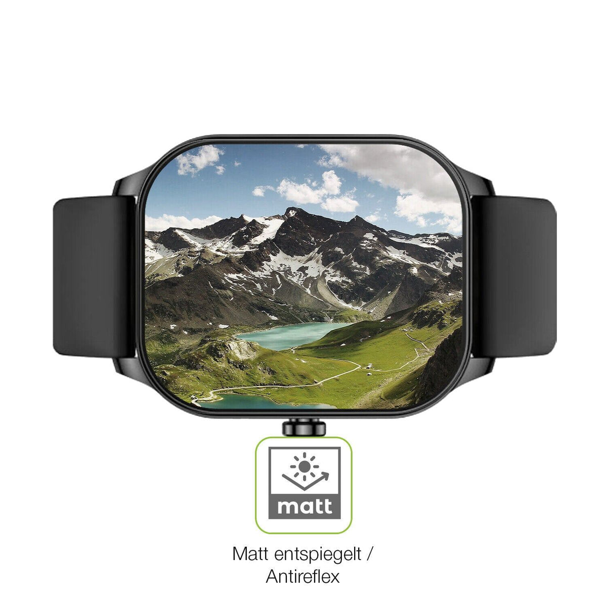 2x Full Cover Schutzfolie matt für Amazfit Pop 3s