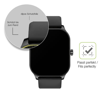 2x Full Cover Schutzfolie matt für Amazfit Pop 3s