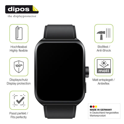 2x Full Cover Schutzfolie matt für Oppo Watch 4 Pro