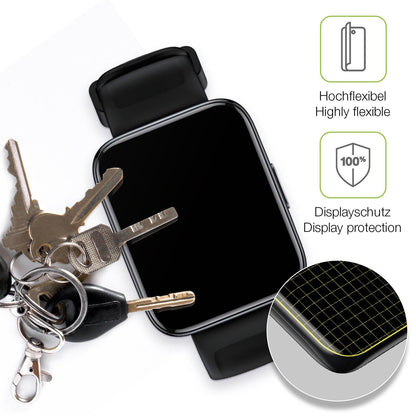 2x Full Cover Schutzfolie matt für Realme Watch 3 Pro
