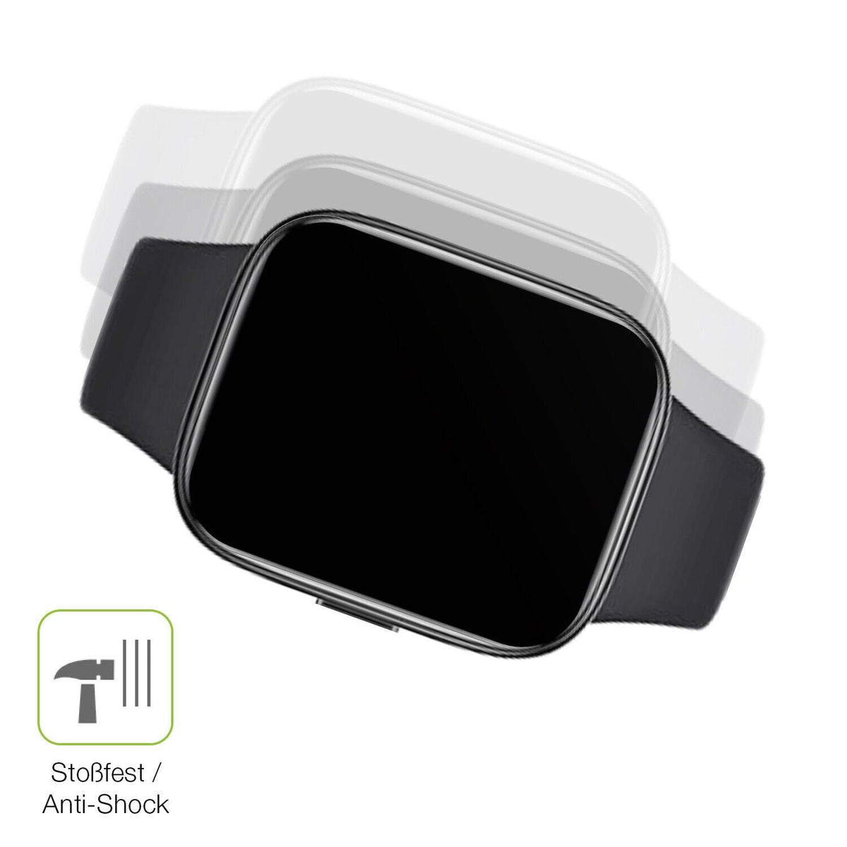 2x Full Cover Schutzfolie matt für Xiaomi Redmi Watch 3 Active