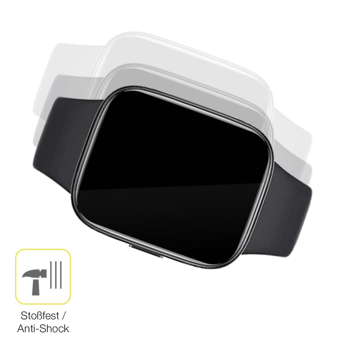 2x 3D Full Cover Schutzfolie für Xiaomi Redmi Watch 3 Active