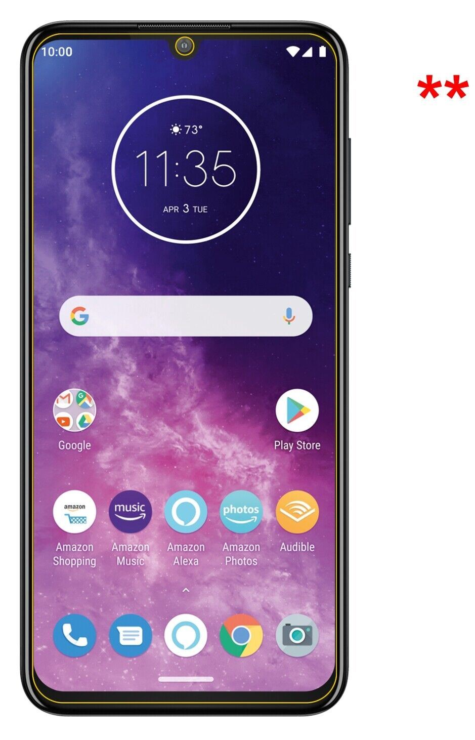 1x 9H Schutzfolie für Motorola One Zoom Panzerfolie