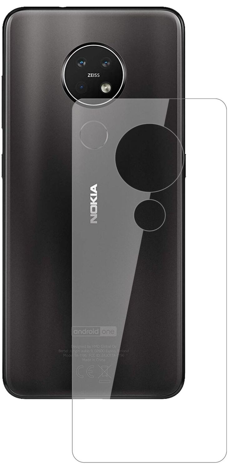1x 9H Schutzfolie für Nokia 7.2 Rückseite Panzerfolie