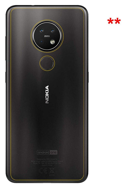 1x 9H Schutzfolie für Nokia 7.2 Rückseite Panzerfolie