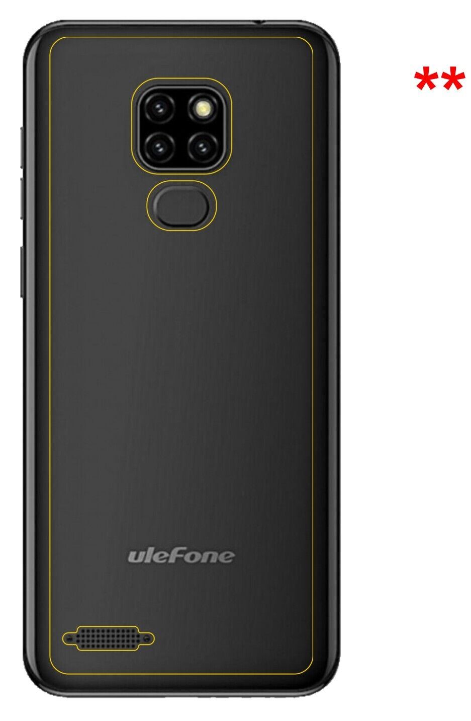 1x 9H Schutzfolie für Ulefone Note 7P Rückseite Panzerfolie