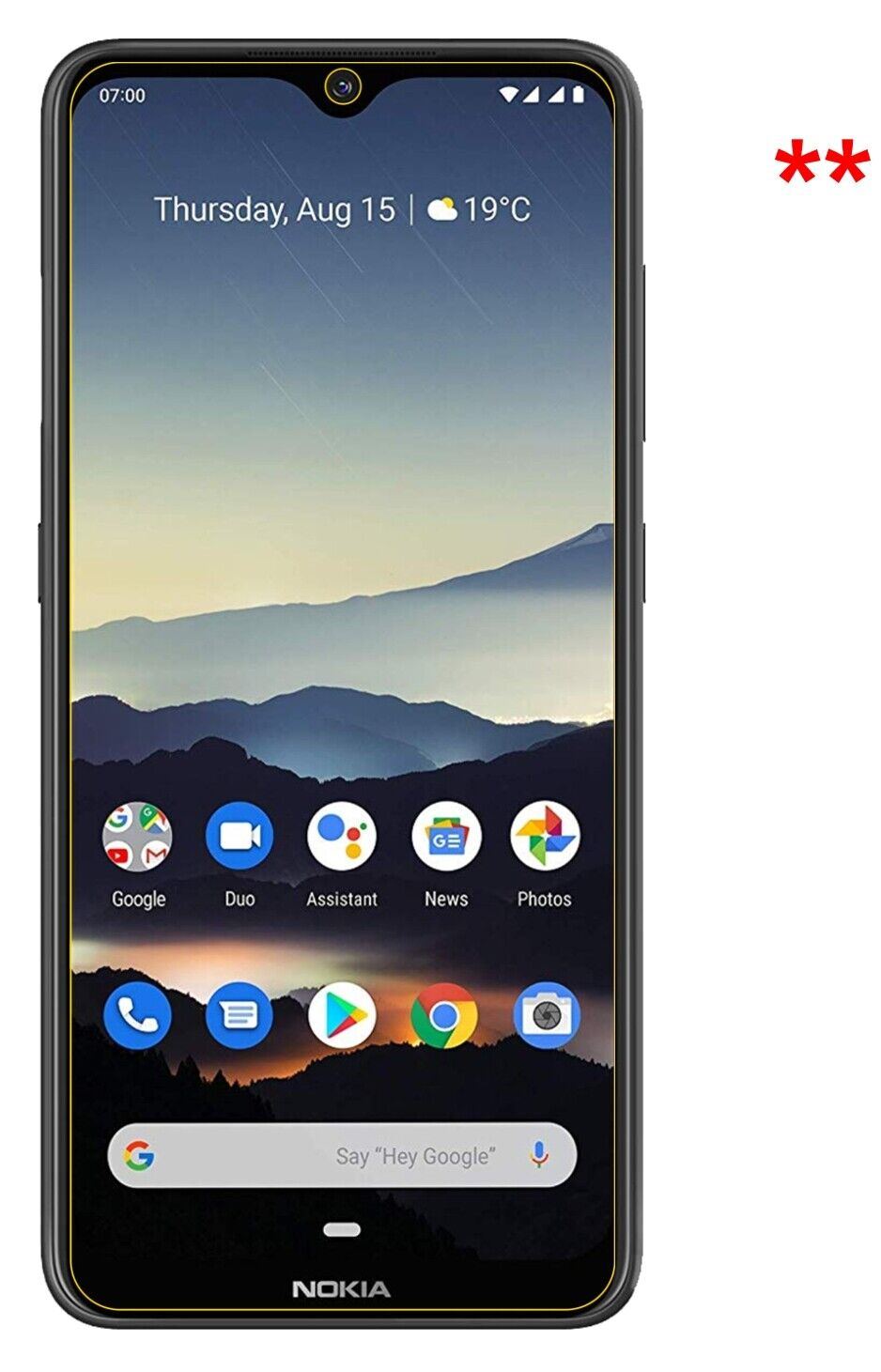 1x 9H Schutzfolie für Nokia 46060 Panzerfolie