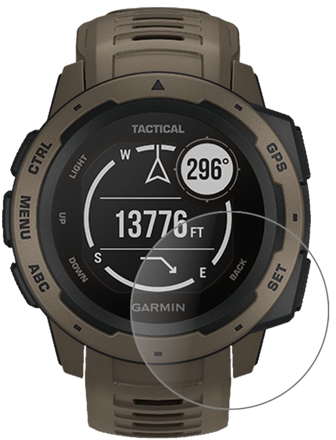 1x 9H Schutzfolie matt für Garmin Instinct Tactical Edition Panzerfolie