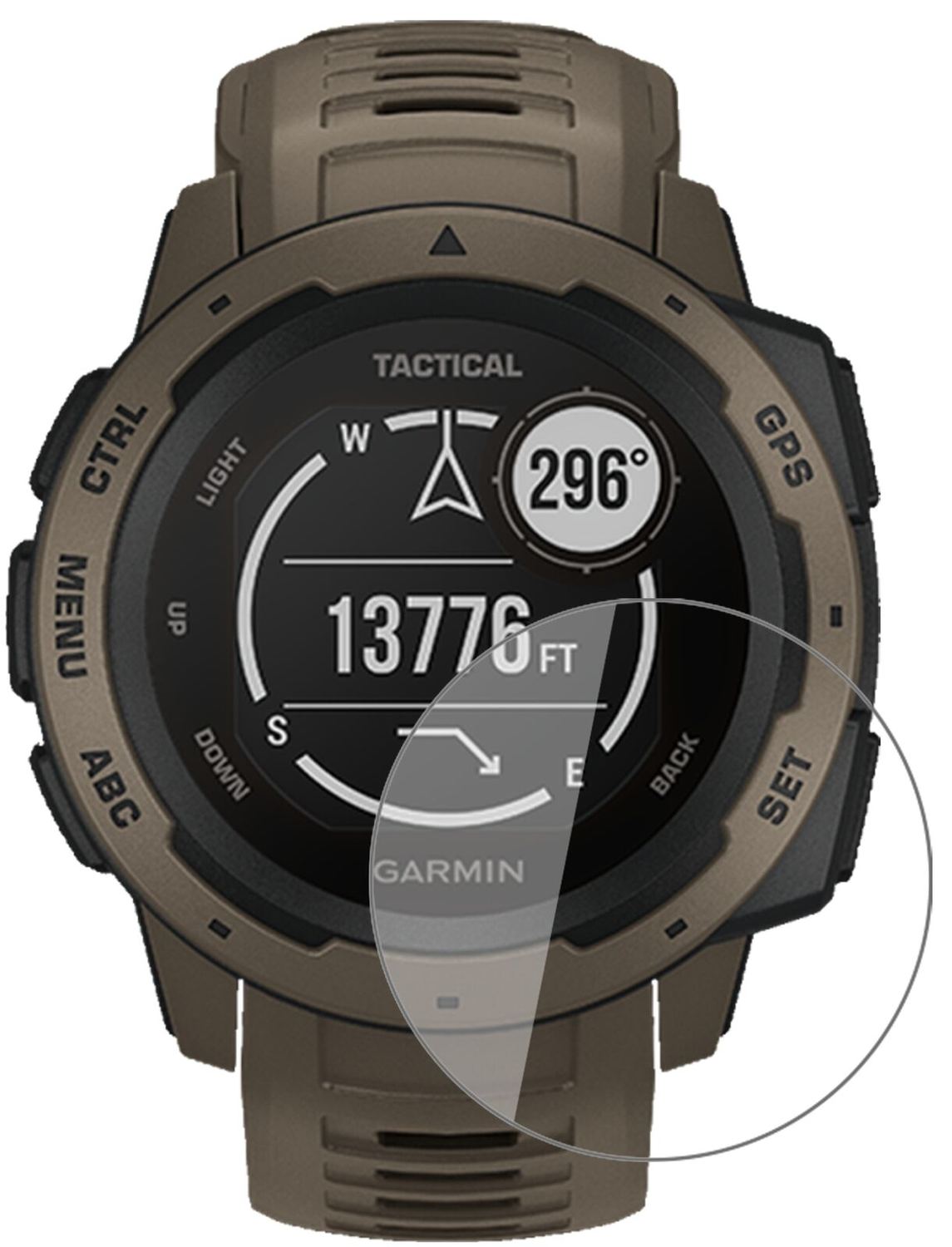 1x 9H Schutzfolie für Garmin Instinct Tactical Edition Panzerfolie
