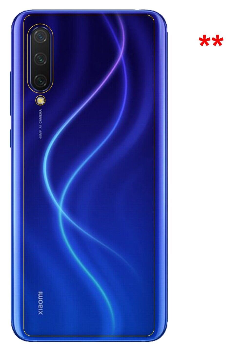 1x 9H Schutzfolie für Xiaomi Mi 9 Lite Rückseite Panzerfolie