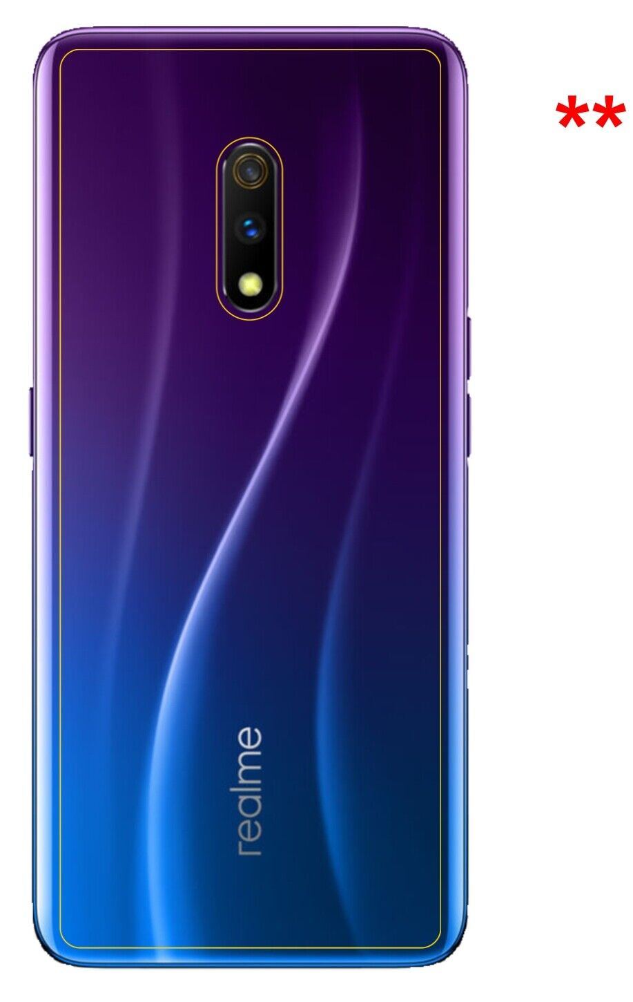 1x 9H Schutzfolie für Oppo Realme X Rückseite Panzerfolie