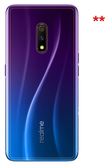 1x 9H Schutzfolie für Oppo Realme X Rückseite Panzerfolie