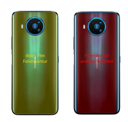 2x 3D Full Cover Schutzfolie für Nokia 8.3 Rückseite