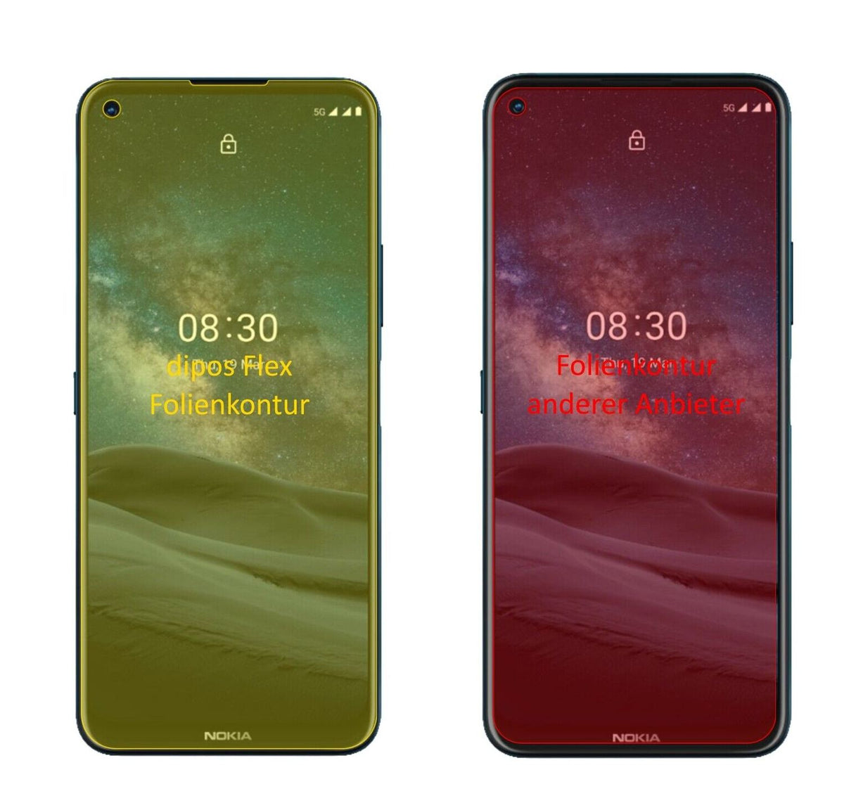 2x 3D Full Cover Schutzfolie für Nokia 8.3 5G