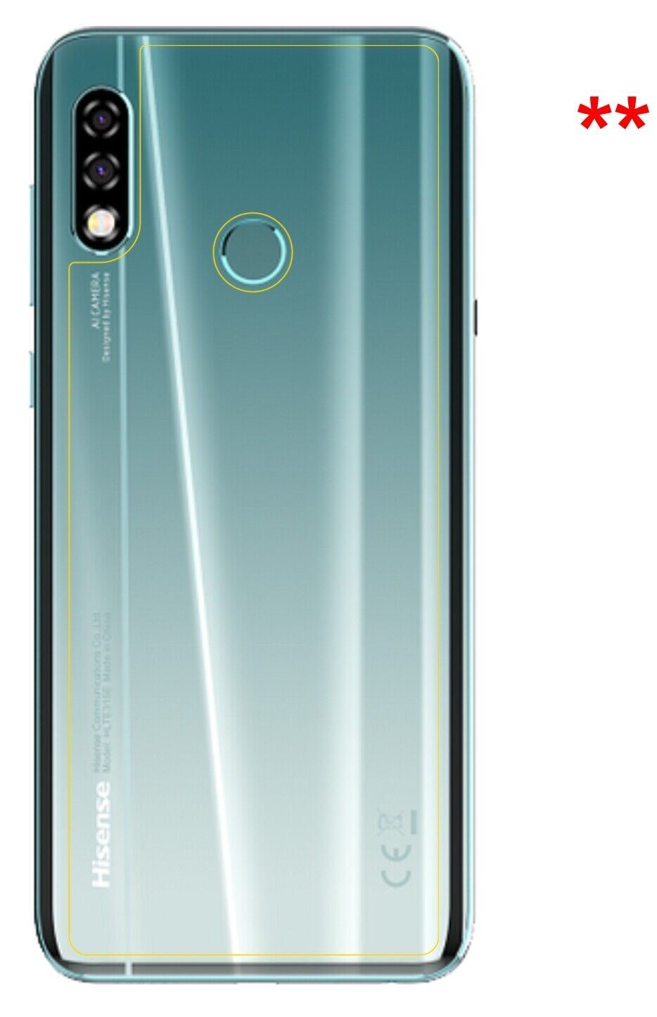 1x 9H Schutzfolie für Hisense Infinity H30 Rückseite Panzerfolie