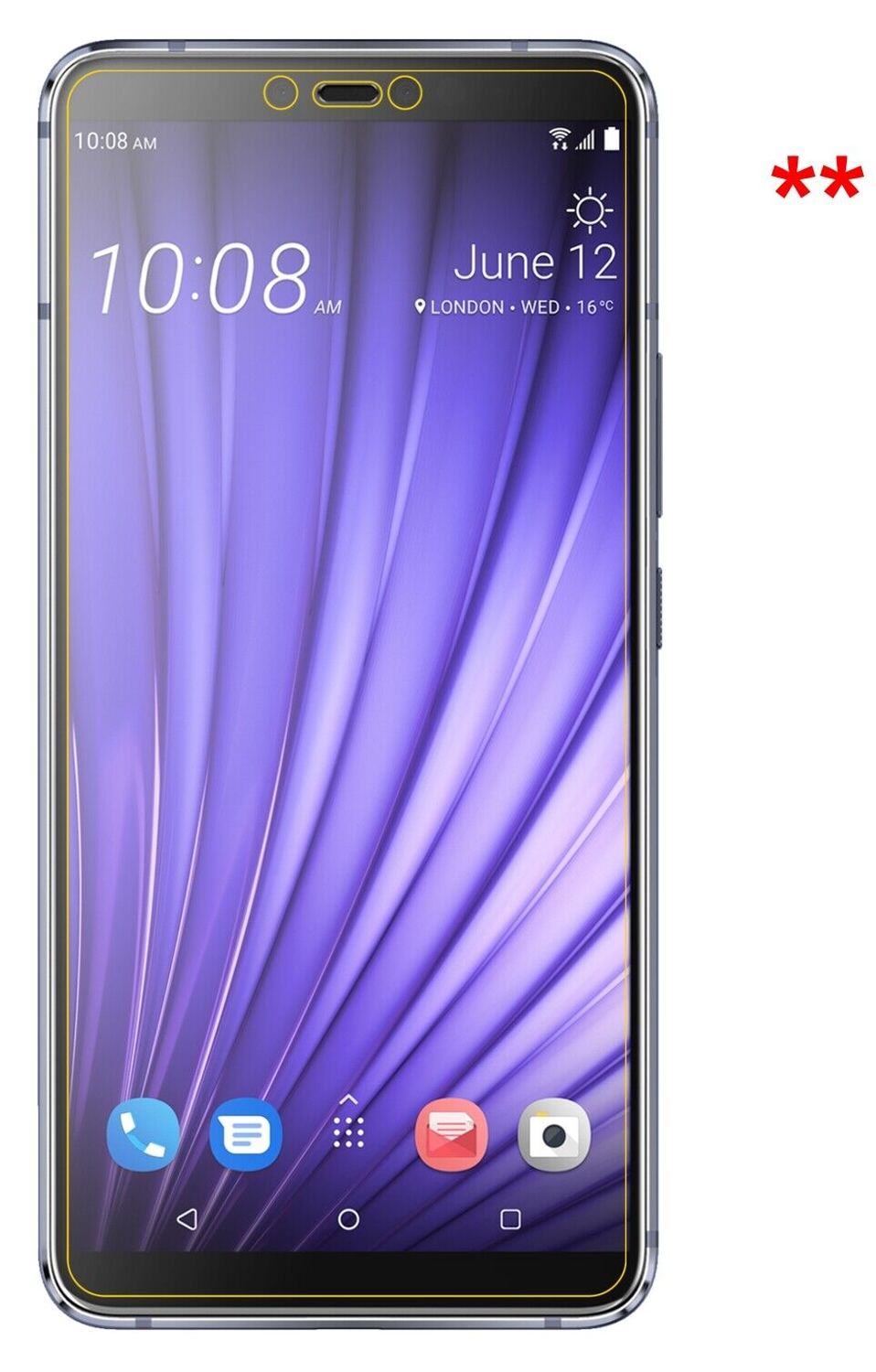 1x 9H Schutzfolie matt für HTC U19e Panzerfolie