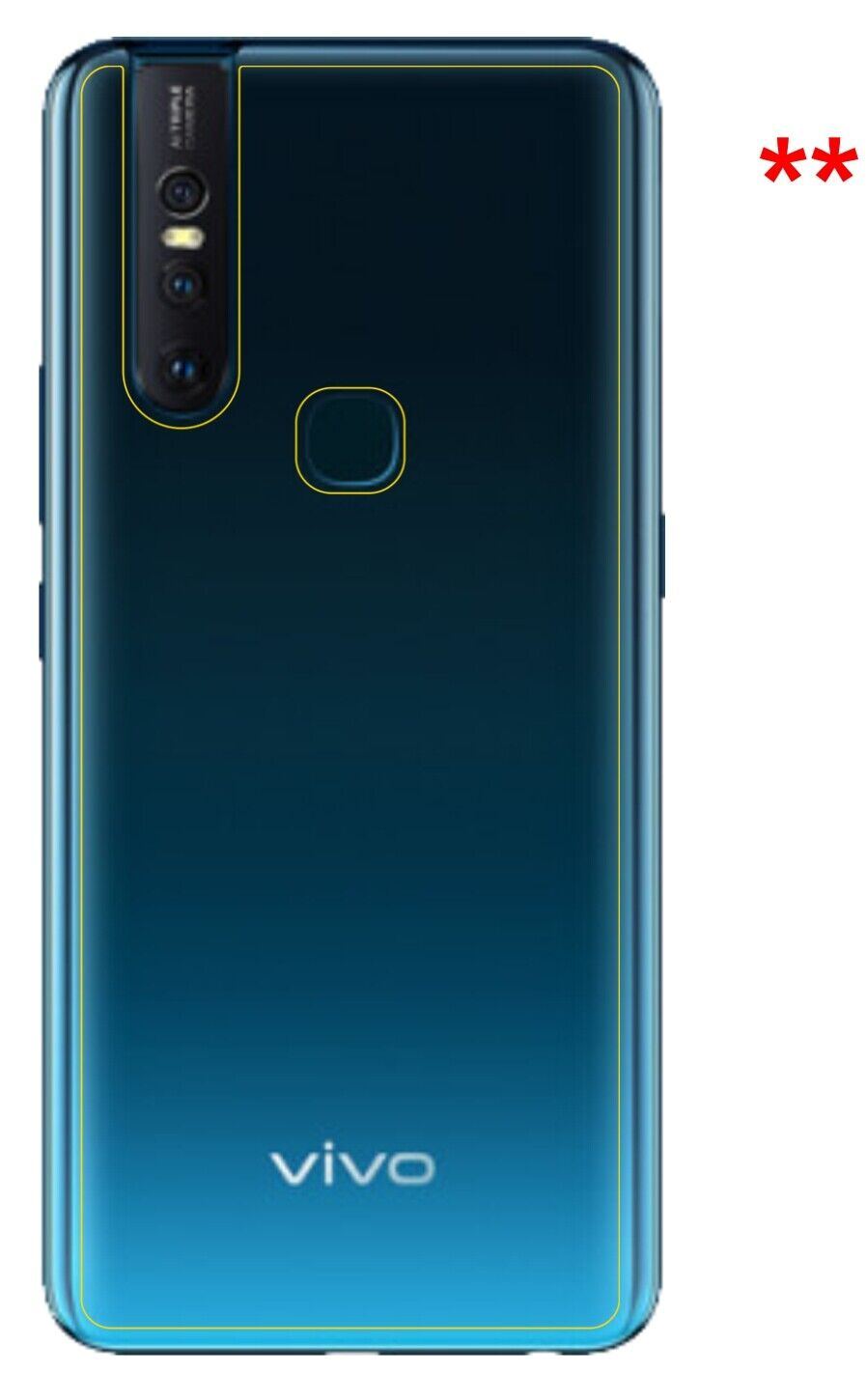 1x 9H Schutzfolie matt für Vivo V15 Pro Rückseite Panzerfolie