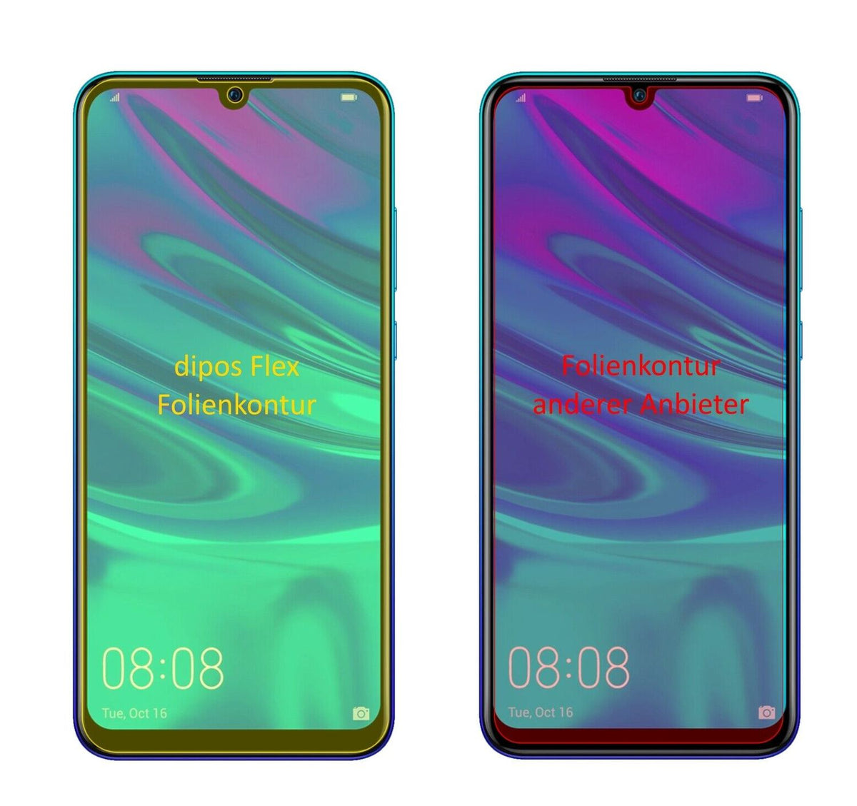 2x 3D Full Cover Schutzfolie für Huawei Enjoy 9S