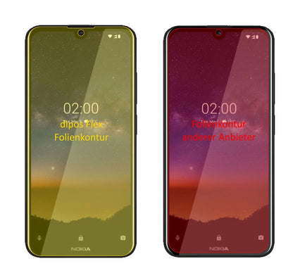 2x 3D Full Cover Schutzfolie für Nokia 46055