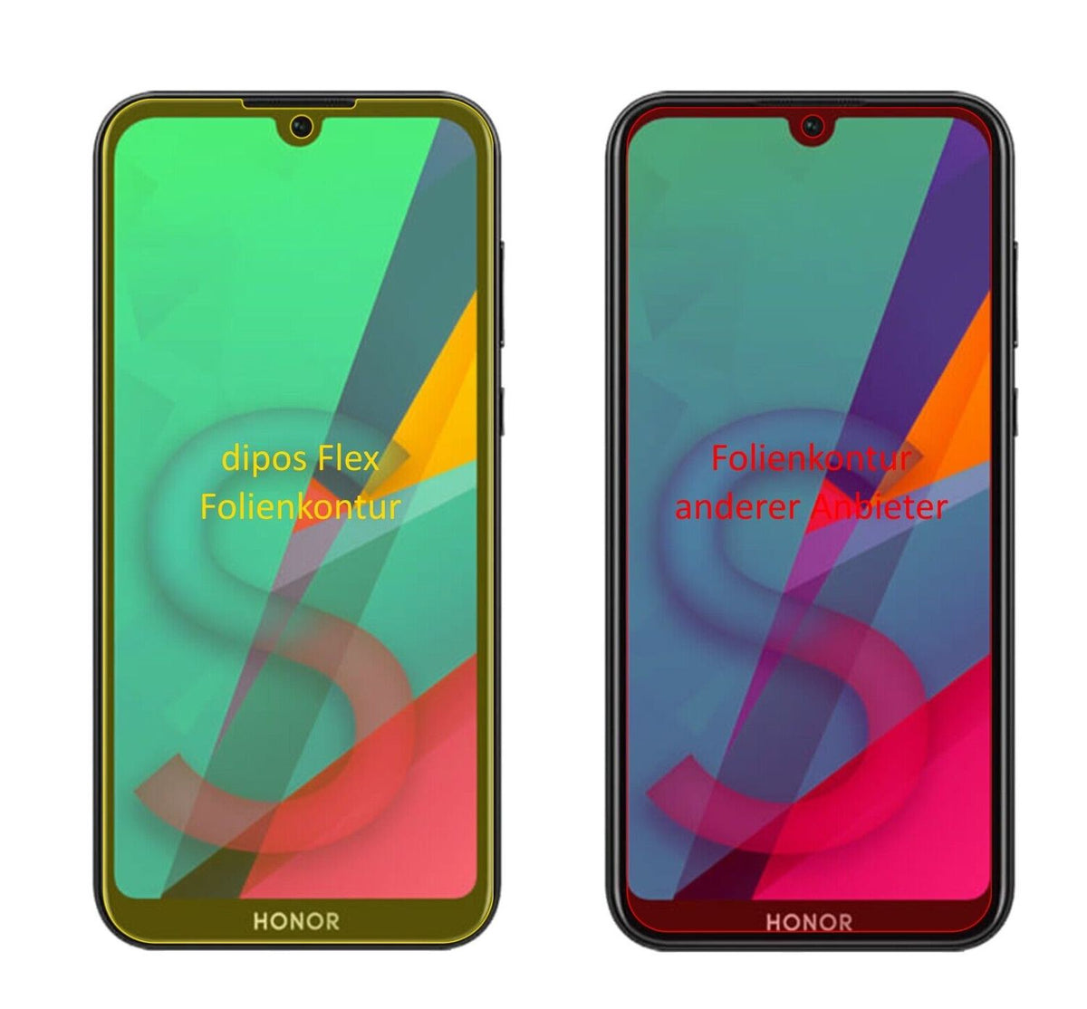 2x 3D Full Cover Schutzfolie für Honor 8S