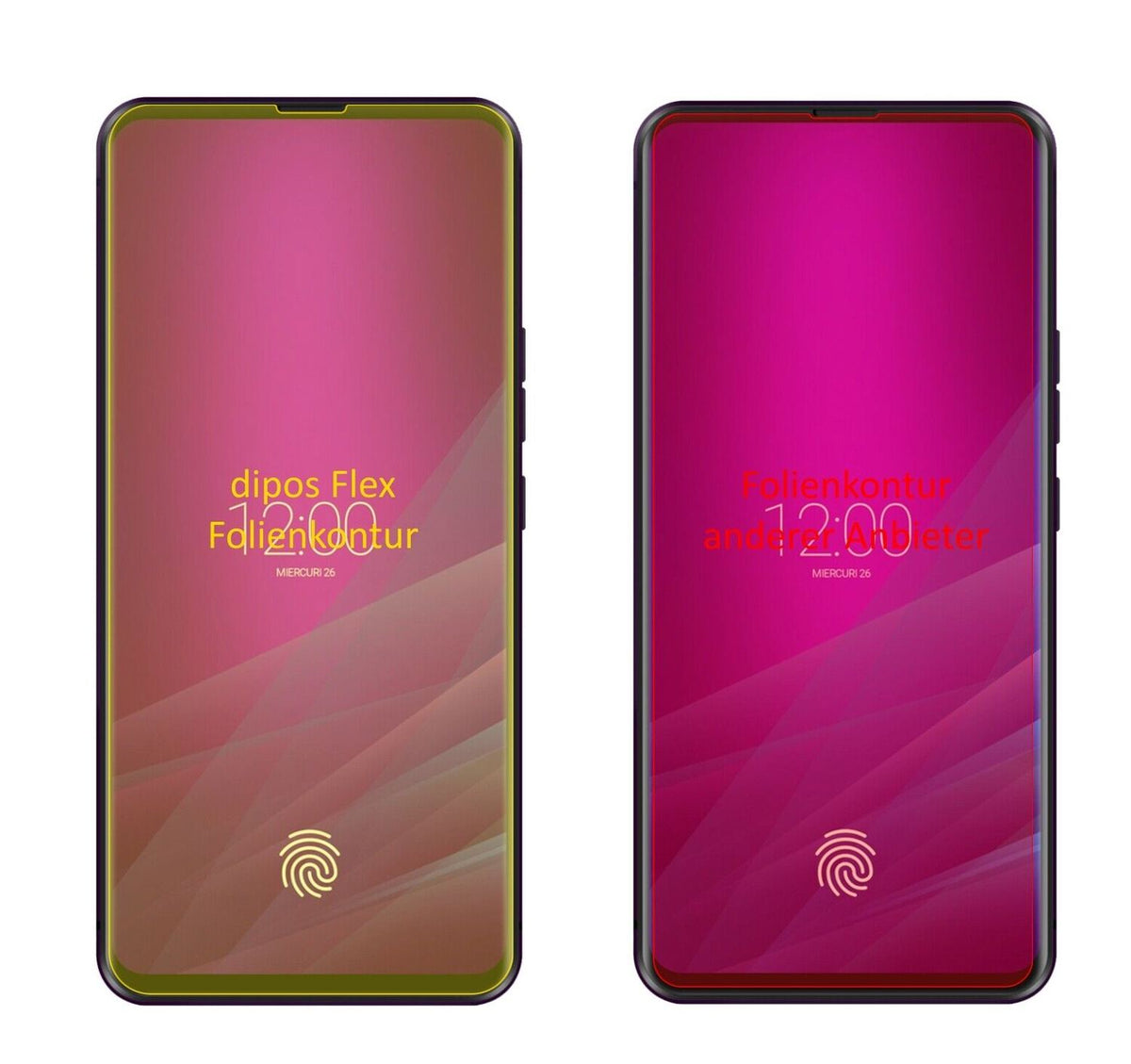 2x 3D Full Cover Schutzfolie für Allview Soul X6 Xtreme