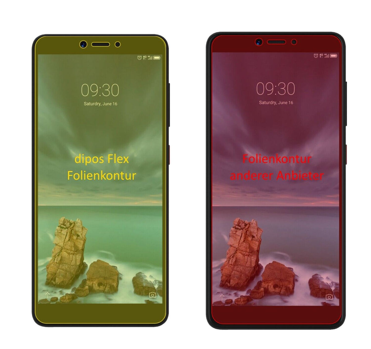 2x 3D Full Cover Schutzfolie für ZTE Blade A7 Vita