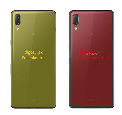 2x 3D Full Cover Schutzfolie für Sony Xperia L3 Rückseite