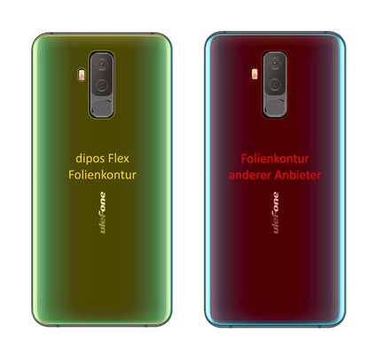 2x 3D Full Cover Schutzfolie für Ulefone T2 Rückseite
