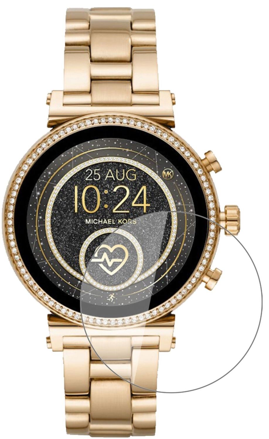 1x 9H Schutzfolie für Michael Kors Sofie 2.0 Smartwatch Panzerfolie