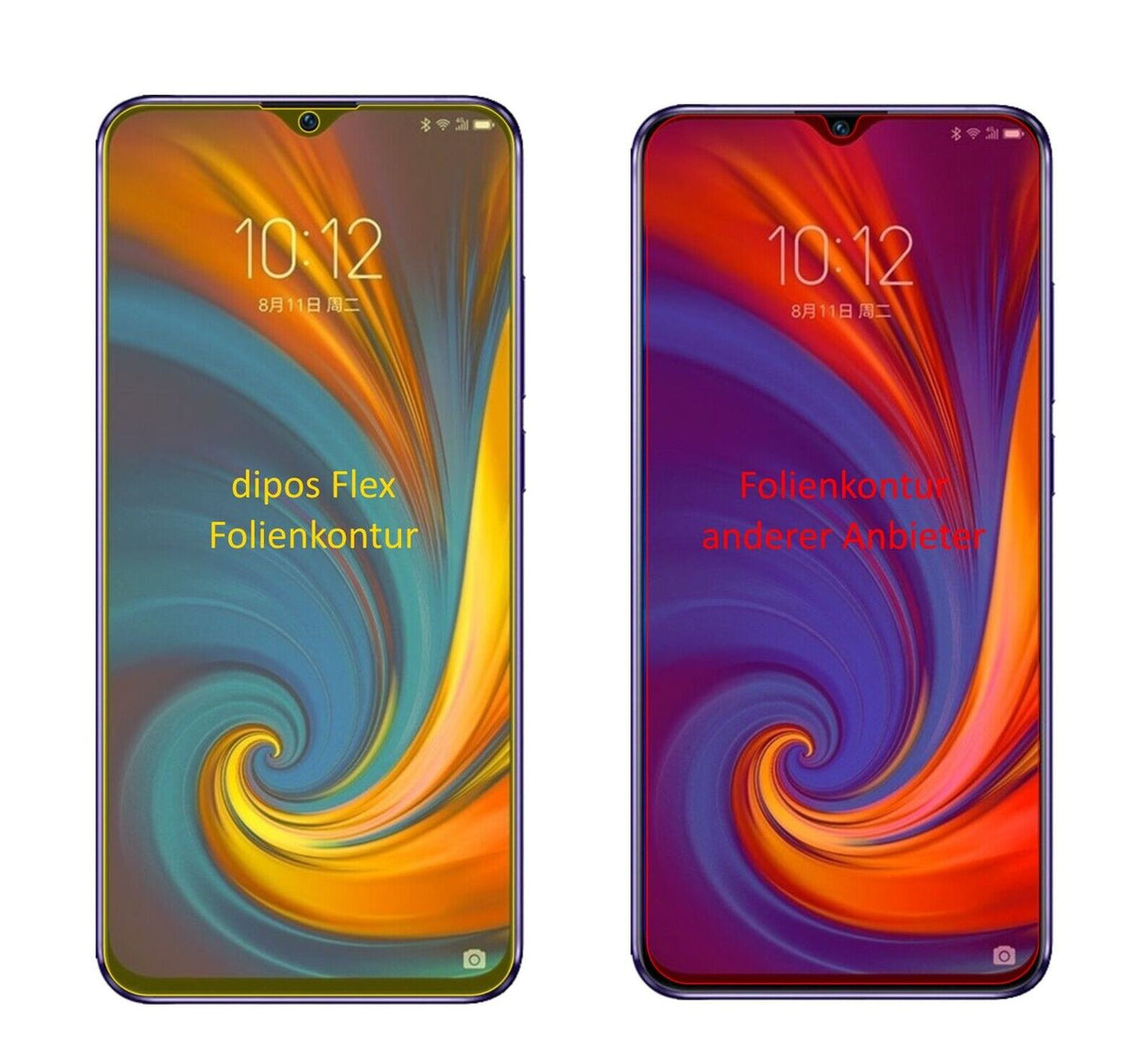 2x 3D Full Cover Schutzfolie für Lenovo Z5s