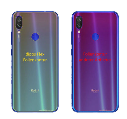 1x 3D Full Cover Schutzfolie für Xiaomi Redmi Note 7 Rückseite