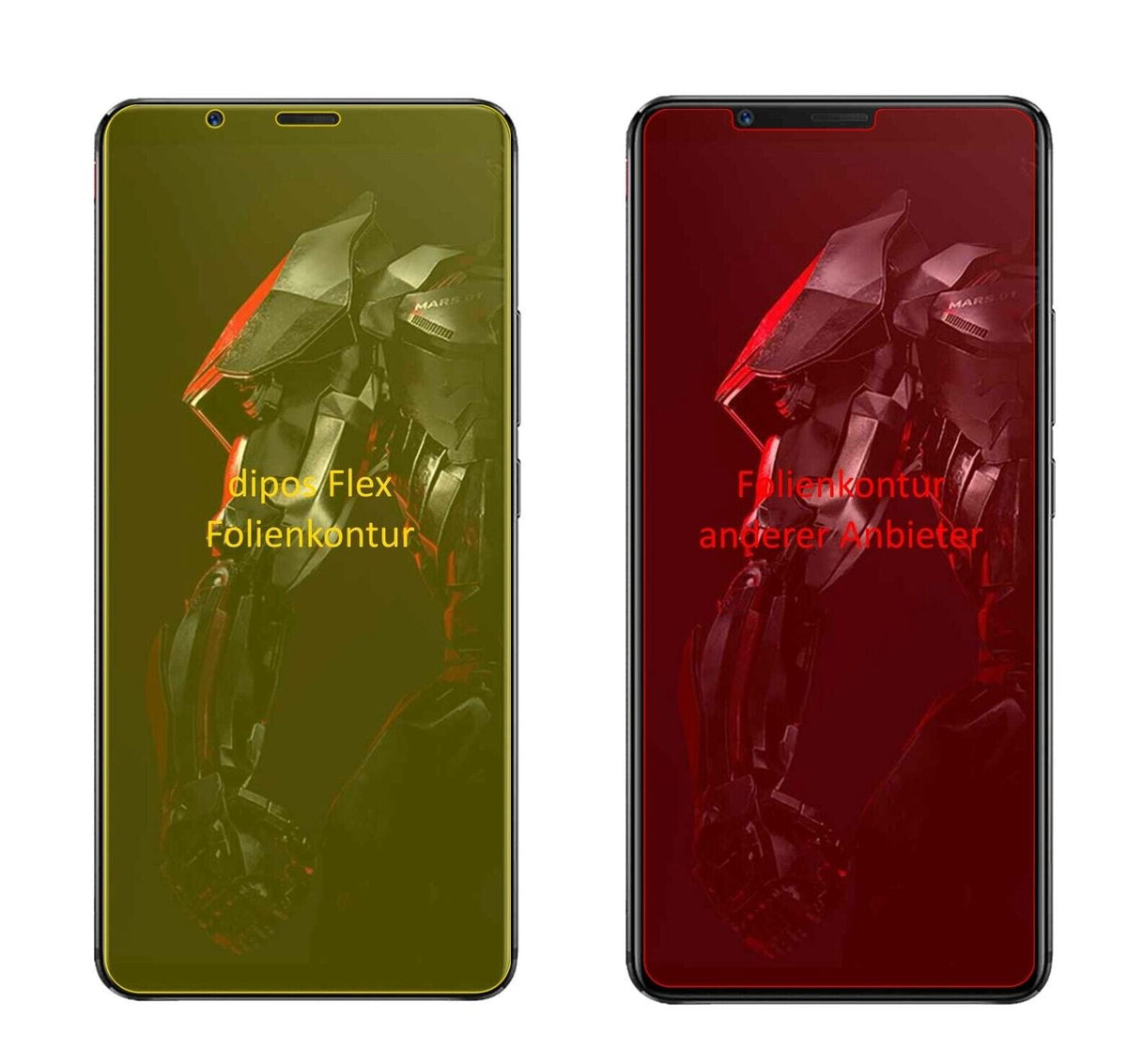 2x 3D Full Cover Schutzfolie für Nubia Red Magic Mars