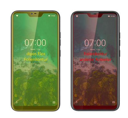 2x 3D Full Cover Schutzfolie für Kruger Matz Smartfon LIVE 7