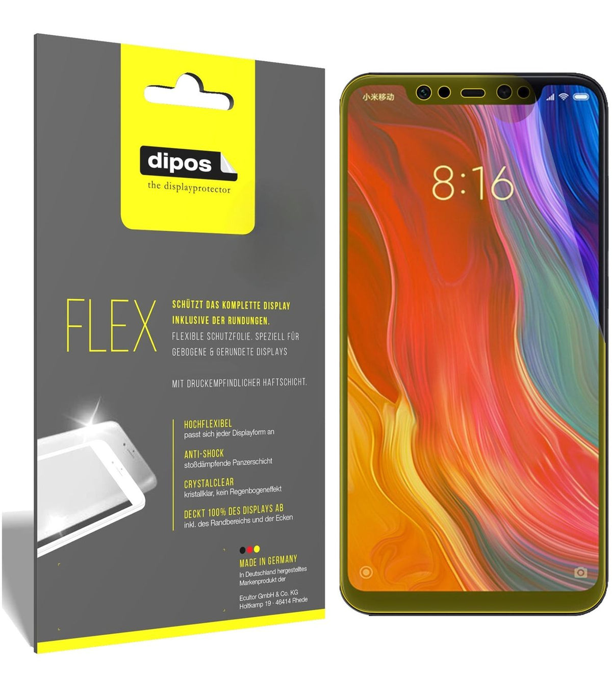 2x 3D Full Cover Schutzfolie für Xiaomi Mi 8 SE