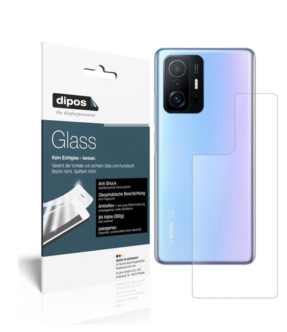 Matte Displayschutzfolie von dipos passend für Xiaomi Mi 11T Rückseite, 9H kratzfest und blasenfrei montiert