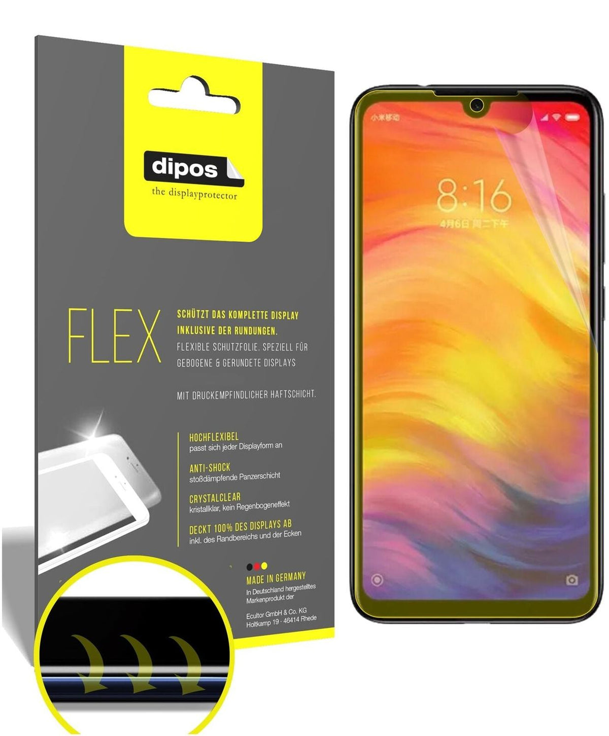 2x 3D Full Cover Schutzfolie für Xiaomi Redmi Y3