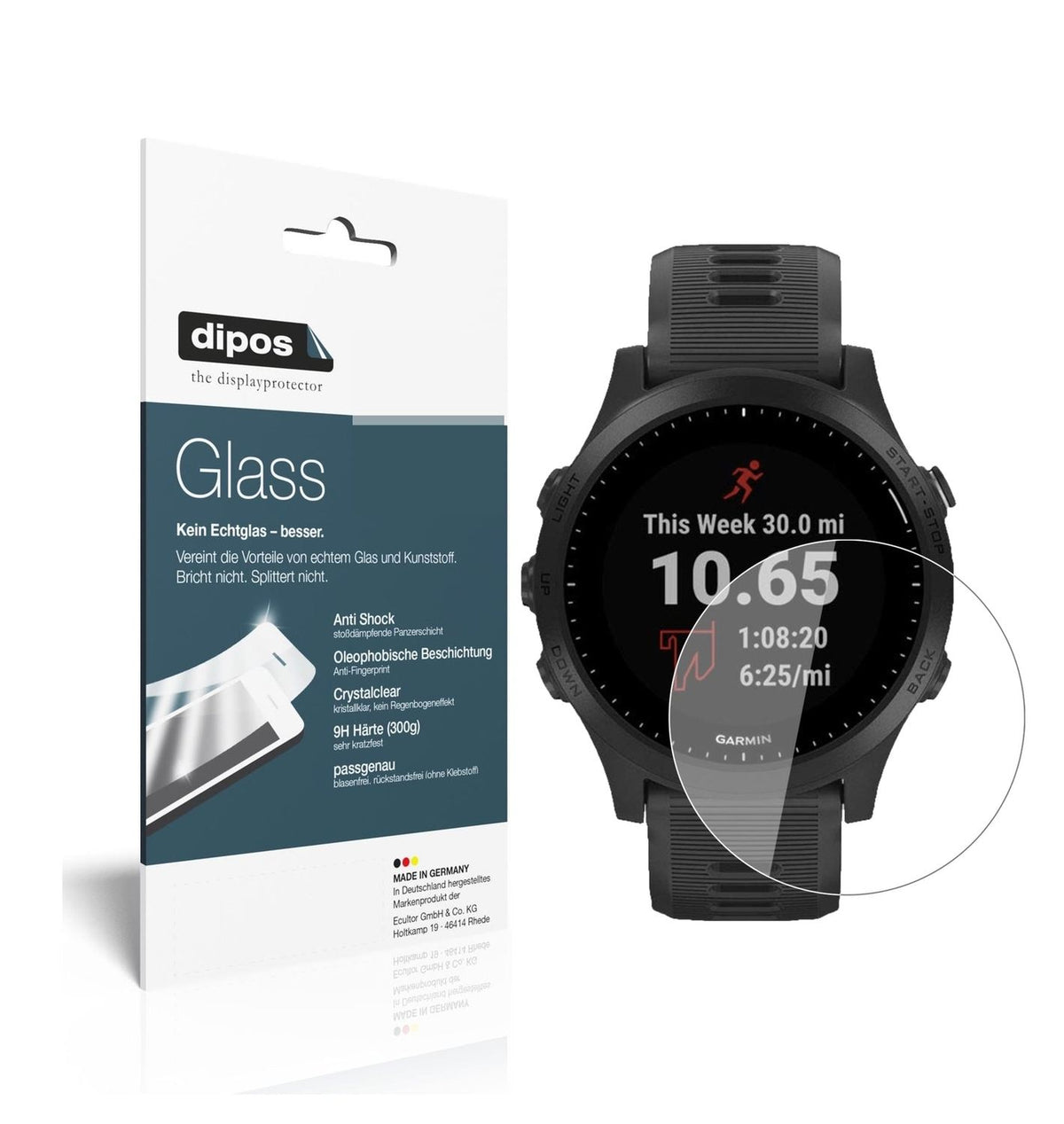 1x 9H Schutzfolie für Garmin Forerunner 245 Panzerfolie