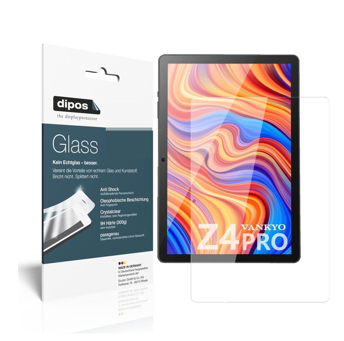1x 9H Schutzfolie für Vankyo MatrixPad Z4 Pro 10.1 Zoll Panzerfolie