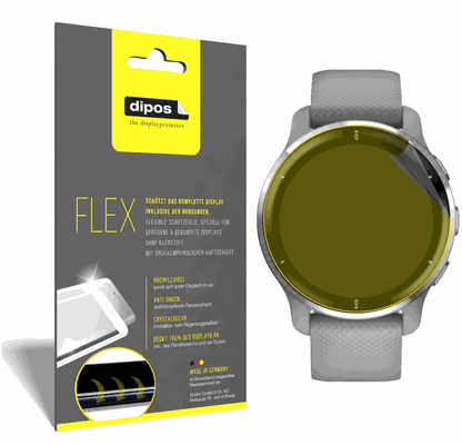 2x 3D Full Cover Schutzfolie für Garmin Venu 2 Plus (43 mm)