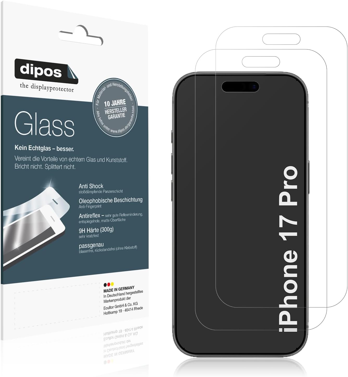 Displayschutzfolie passend für Apple iPhone 17 Pro